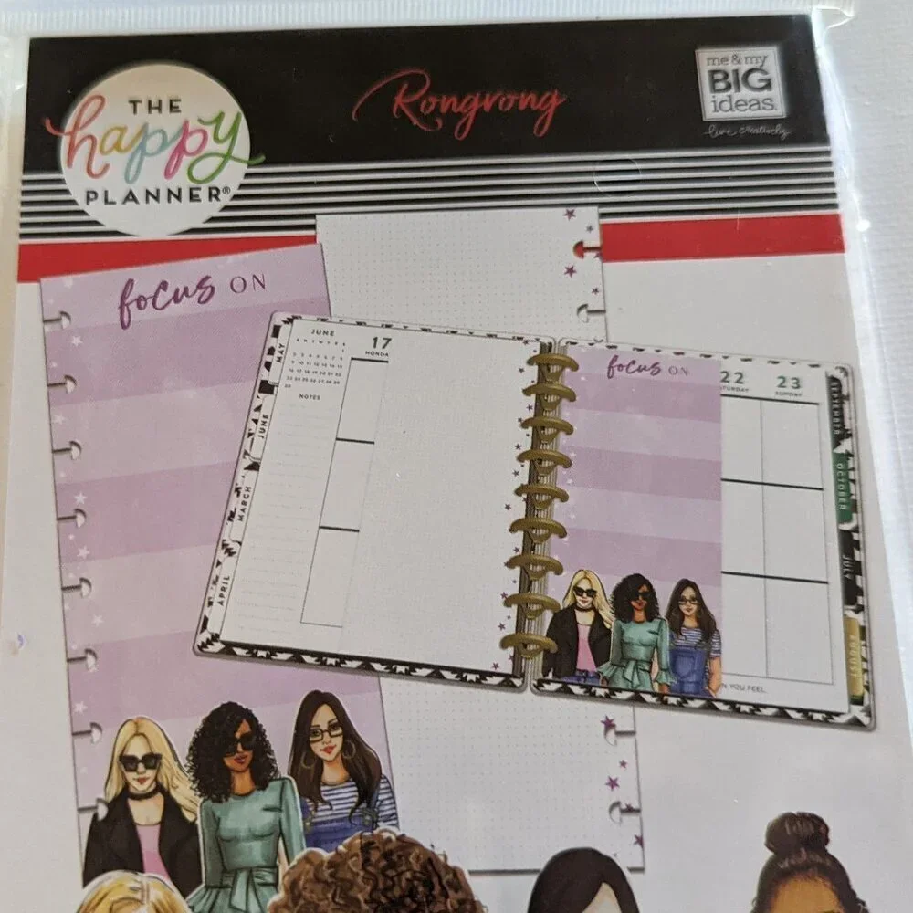 NWT Happy Planner Rong Rong Focus On 60 pgs Purple Half Sheet Paper Pack Fashion